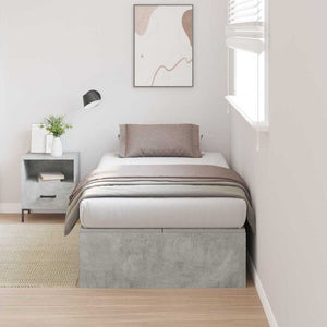 Bettgestell mit Stauraum Beton Grau 90x190 cm