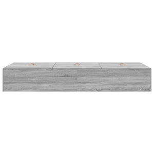 Bettgestell mit Stauraum Grau 90x190 cm
