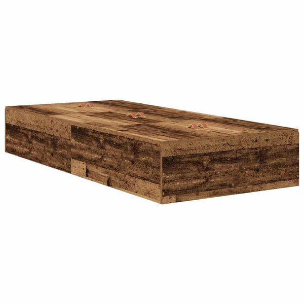Bettgestell mit Stauraum Altholz 90x190 cm