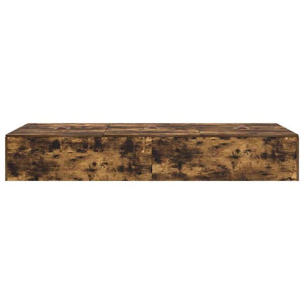 Aufbewahrungsbettgestell 70x190 cm Geräucherte Eiche