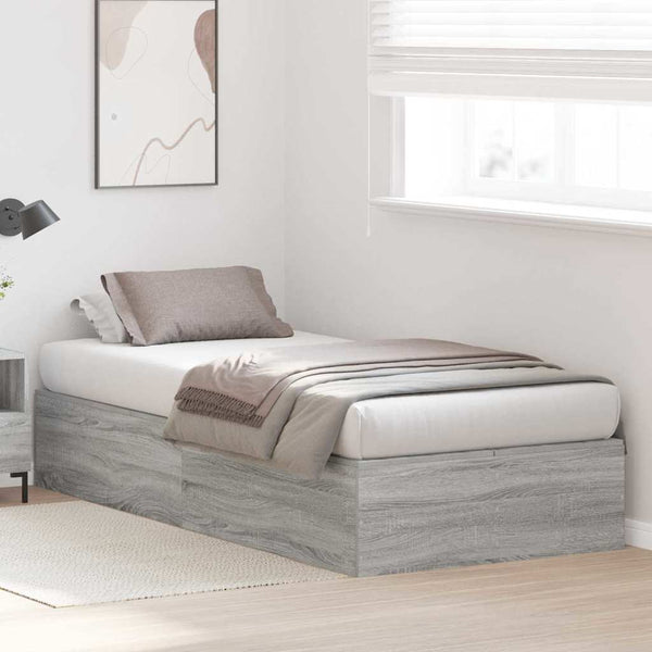 Stauraumbettgestell Grau Sonoma 70x190 cm