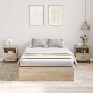Aufbewahrungsbettgestell Sonoma-Eiche 120x190 cm