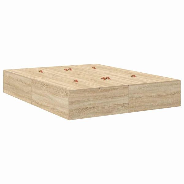Bettgestell mit Stauraum Sonoma Eiche 140x190 cm