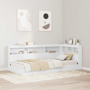 Aufbewahrungskopfteil mit Regal, Weiß, 90cm
