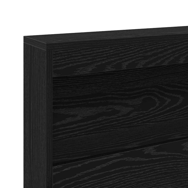 Aufbewahrungskopfteil 90 cm Schwarz Eiche