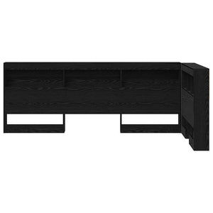 Aufbewahrungskopfteil 90 cm Schwarz Eiche
