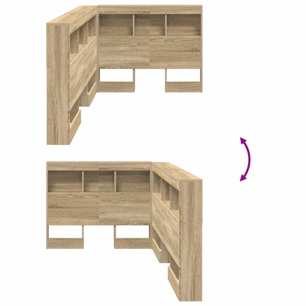 Sonoma Eiche Kopfteil mit Stauraum 90 cm