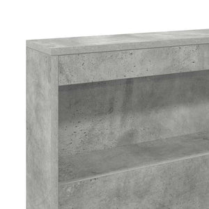 Aufbewahrungskopfteil mit Regal Beton Grau 90 cm