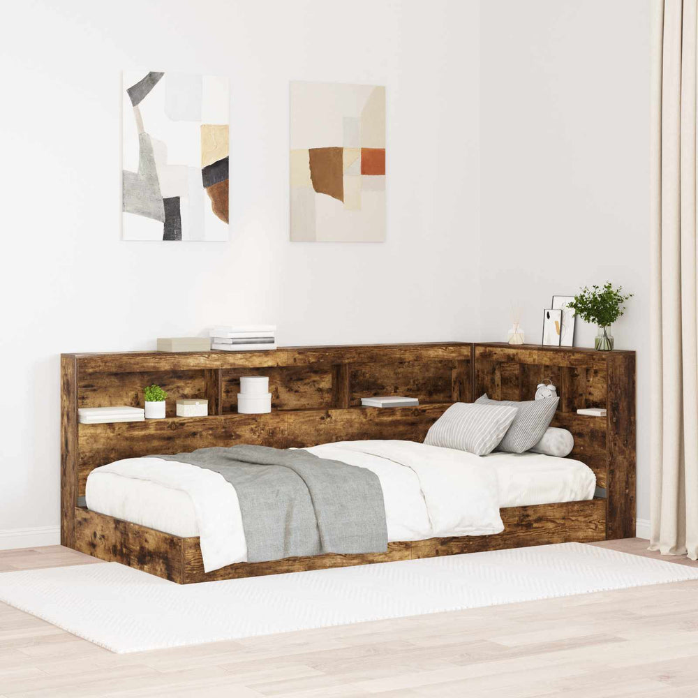 Aufbewahrungskopfteil 90 cm Geräucherte Eiche