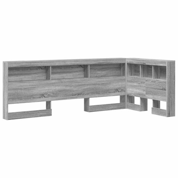 Graues Sonoma Kopfteil mit Stauraum 90 cm