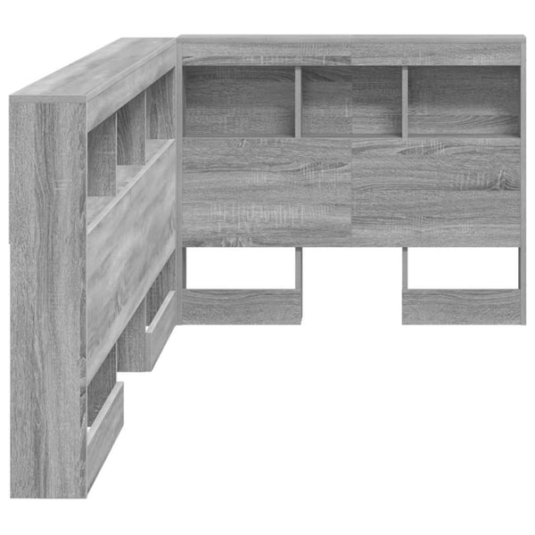 Graues Sonoma Kopfteil mit Stauraum 90 cm