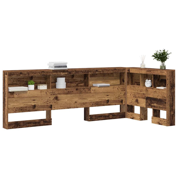 Altholz Kopfteil mit Regal 90 cm