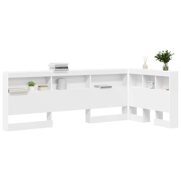 Weißes Kopfteil mit Regal 100 cm