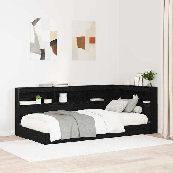 Aufbewahrungskopfteil Schwarz Eiche 100 cm