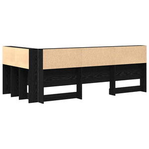 Aufbewahrungskopfteil Schwarz Eiche 100 cm