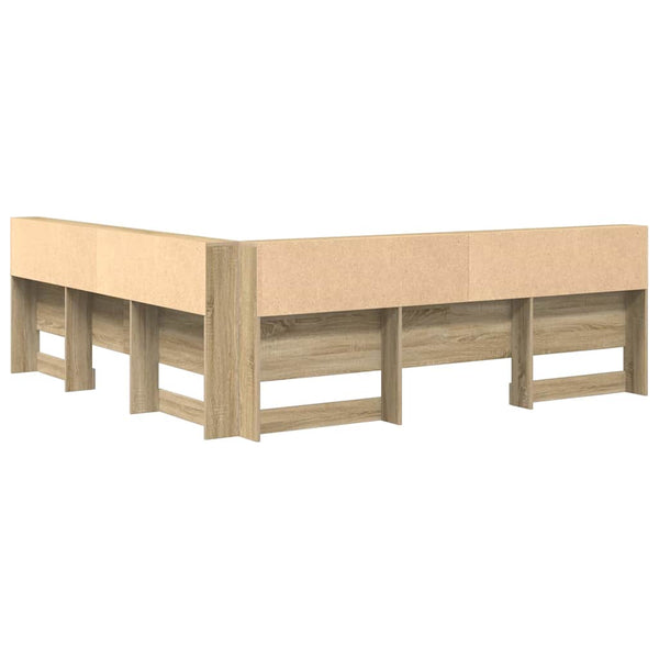 Sonoma Eiche Kopfteil mit Stauraum 200 cm