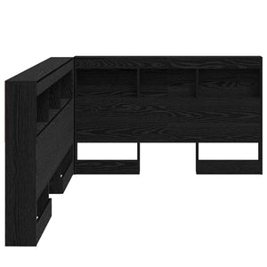 Aufbewahrungskopfteil Schwarz Eiche 120 cm