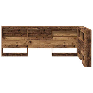 Altholz Kopfteil mit Regal 120 cm
