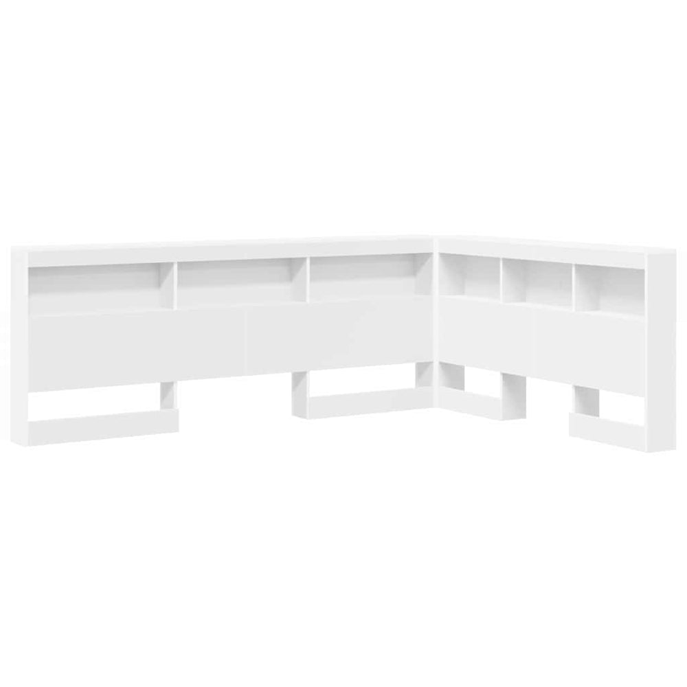 Aufbewahrungskopfteil Weiß mit Regal 150cm
