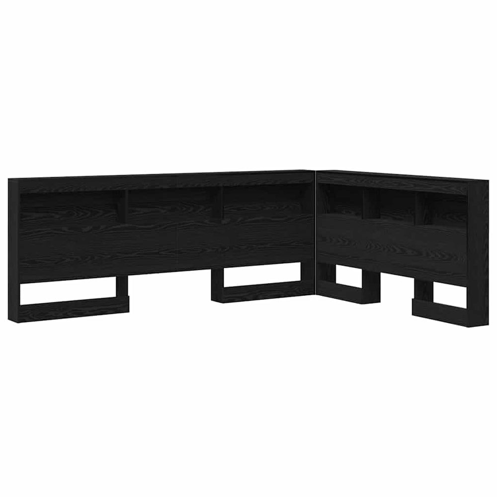 Aufbewahrungskopfteil 150 cm Schwarz Eiche