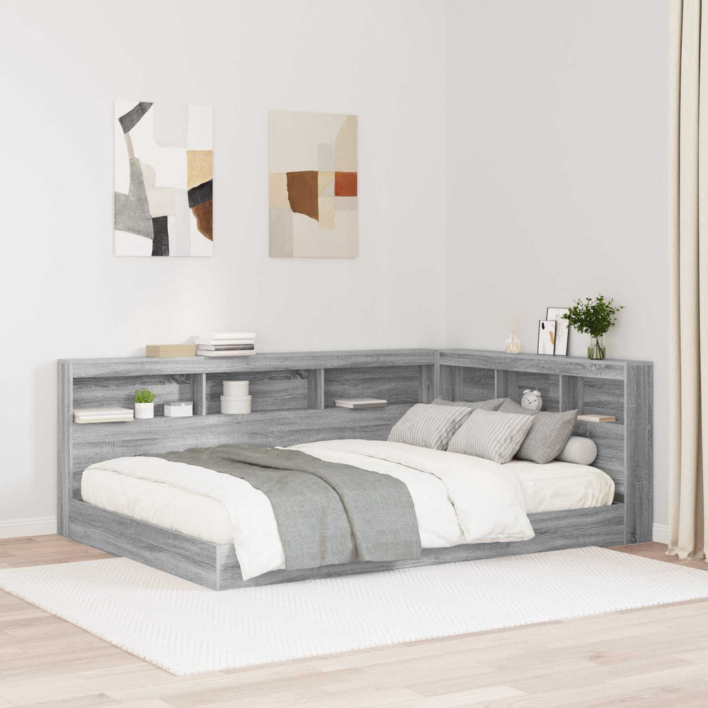 Graues Sonoma Kopfteil mit Stauraum 150 cm