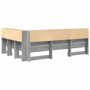 Graues Sonoma Kopfteil mit Stauraum 150 cm