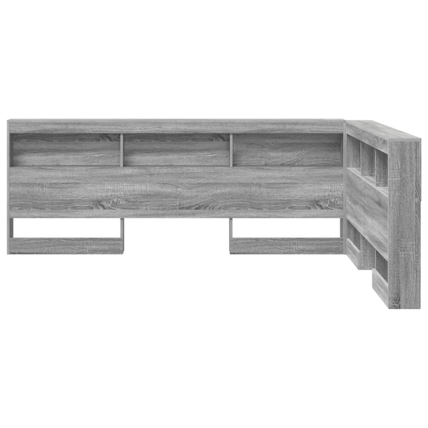 Graues Sonoma Kopfteil mit Stauraum 150 cm