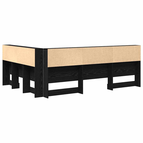 Aufbewahrungskopfteil 160 cm Schwarz Eiche