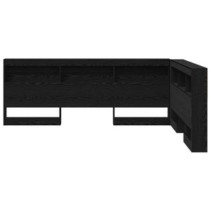 Aufbewahrungskopfteil 160 cm Schwarz Eiche