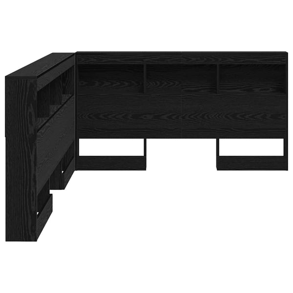 Aufbewahrungskopfteil 160 cm Schwarz Eiche