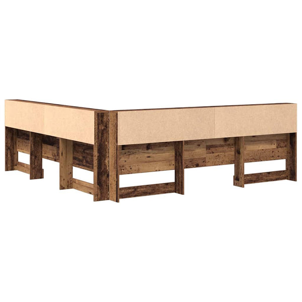 Tête de lit de rangement vidaXL avec étagère, bois de récupération, 180 cm, bois d'ingénierie