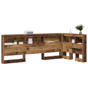 Altholz Kopfteil mit Regal 75 cm