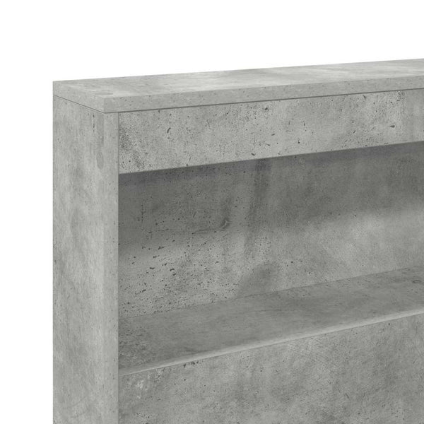 Beton Grau Stauraum Kopfteil 207,5cm