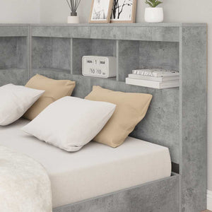 Beton Grau Stauraum Kopfteil 207,5cm
