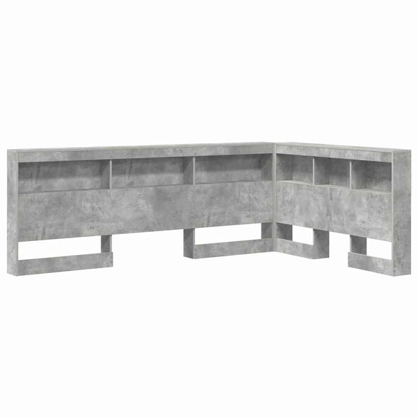 Beton Grau Stauraum Kopfteil 207,5cm