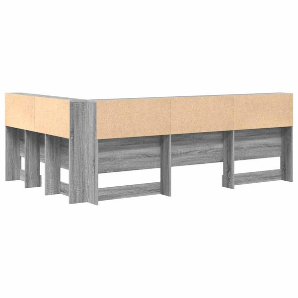 Graues Sonoma Aufbewahrungskopfteil 207,5 cm