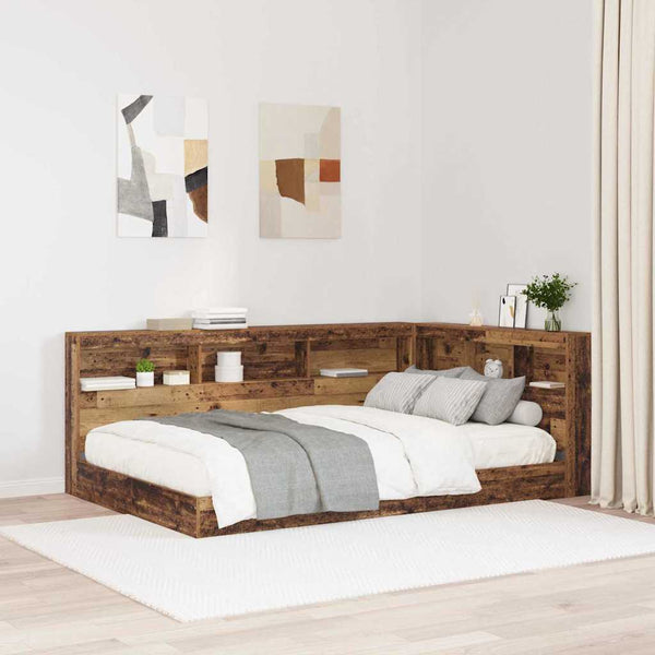 Altholz Kopfteil mit Regal 207,5x137,5x76,5 cm