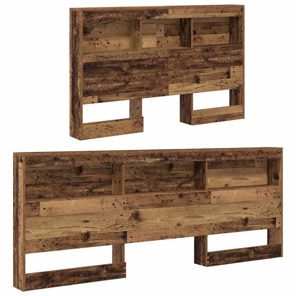Altholz Kopfteil mit Regal 207,5x137,5x76,5 cm