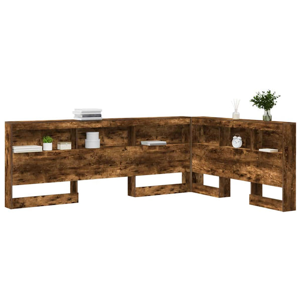 Aufbewahrungskopfteil Geräucherte Eiche 135cm