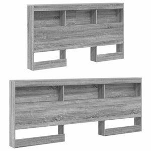 Graues Sonoma Kopfteil mit Stauraum 135cm