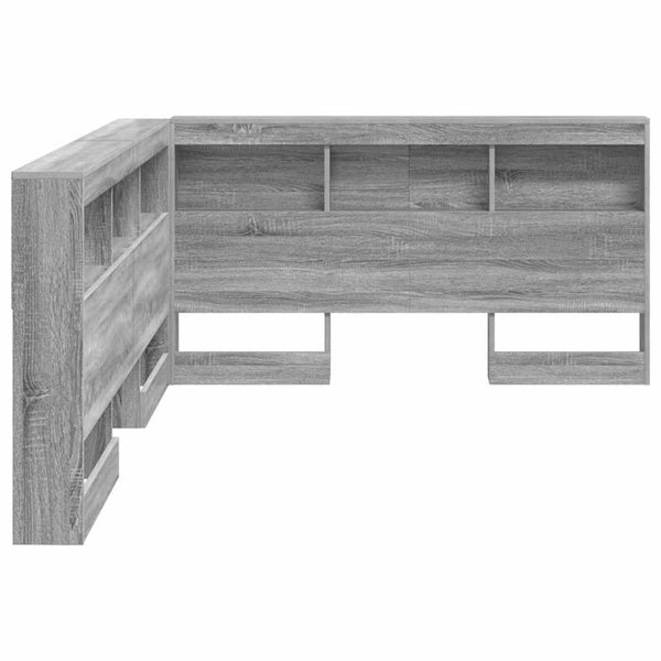 Graues Sonoma Kopfteil mit Stauraum 135cm