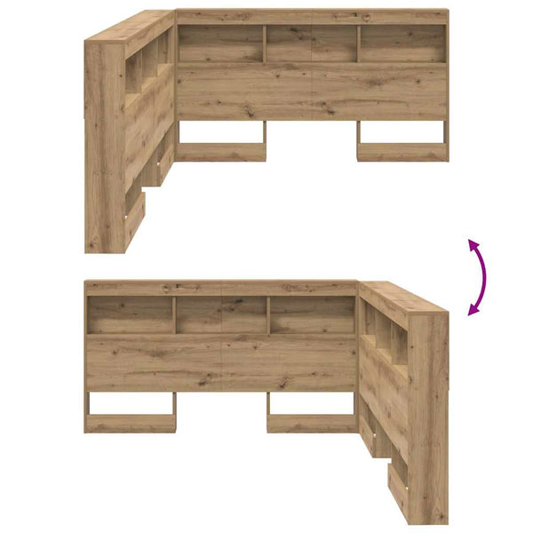 Aufbewahrungskopfteil Eiche 135 cm