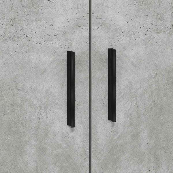 Bettgestell mit Stauraum, Betongrau, 90cm