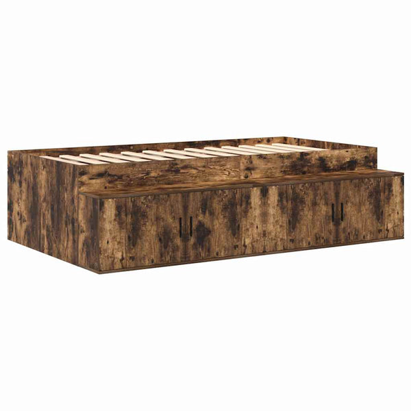 Aufbewahrungsbett 90 cm Geräucherte Eiche
