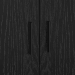 Aufbewahrungsbettgestell 90 cm Schwarz Eiche
