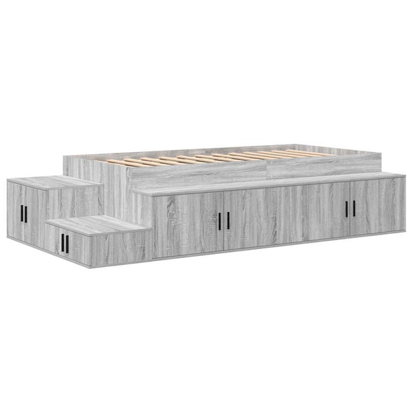 Bettgestell mit Stauraum Grau 90cm