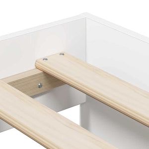 Aufbewahrungsbettgestell Weiß 75 cm