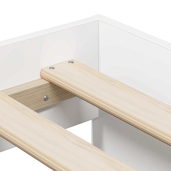 Aufbewahrungsbettgestell Weiß 75 cm