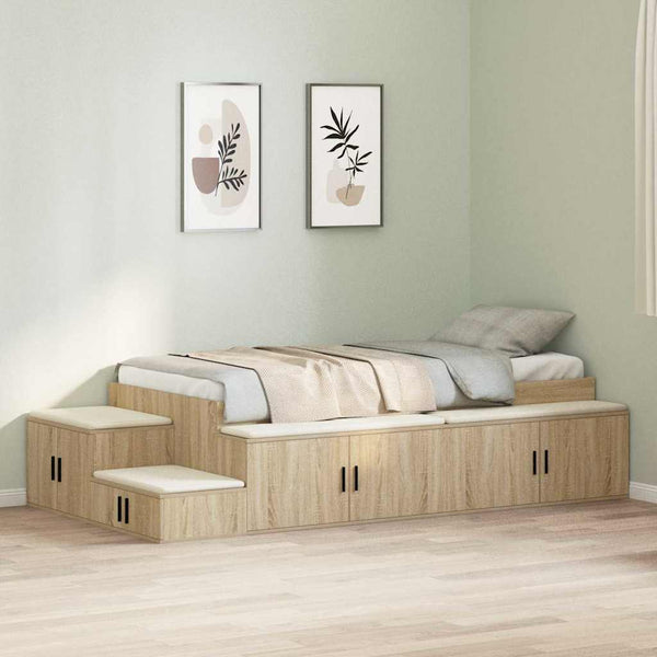 Aufbewahrungsbettgestell Sonoma Eiche 75 cm