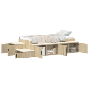Aufbewahrungsbettgestell Sonoma Eiche 75 cm